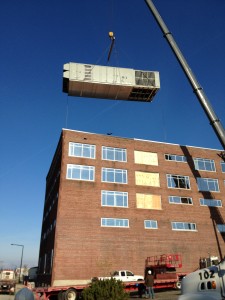 HVAC System Being Installed on Building Roof